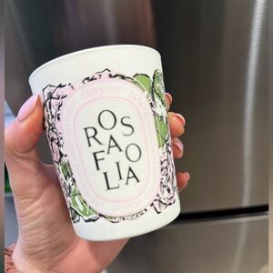 Empty diptyque candle jar Rosafolia limited edition